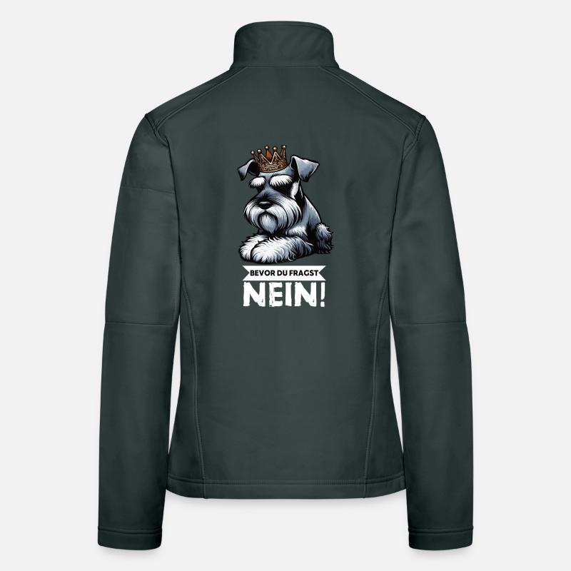Avant que vous ne demandiez Pas de Schnauzer Géant Veste en tissu softshell Femme
