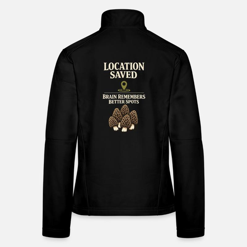 Chasseurs de morilles, champignons morilles sauvages sur Veste en tissu softshell Femme