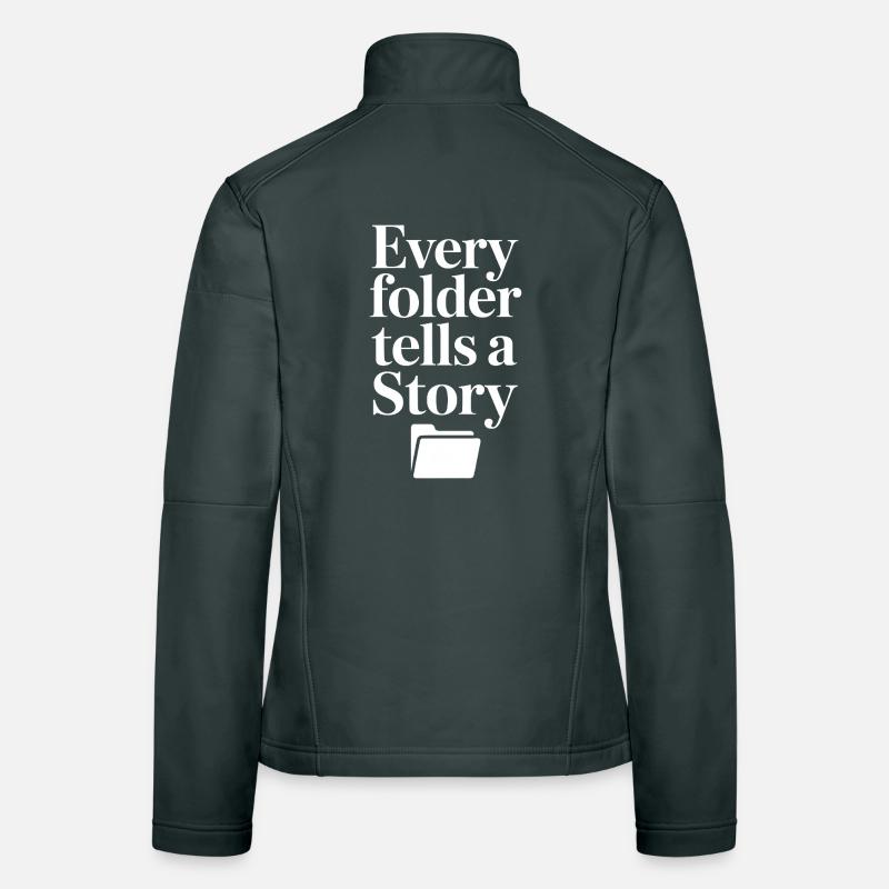 Jeder Ordner erzählt eine Geschichte Frauen Softshelljacke
