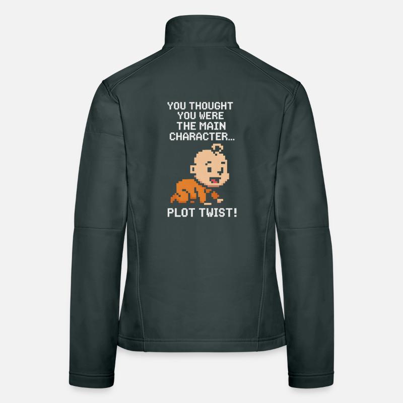 Plot Twist: Kind ist Hauptfigur | Gamer-Eltern Frauen Softshelljacke