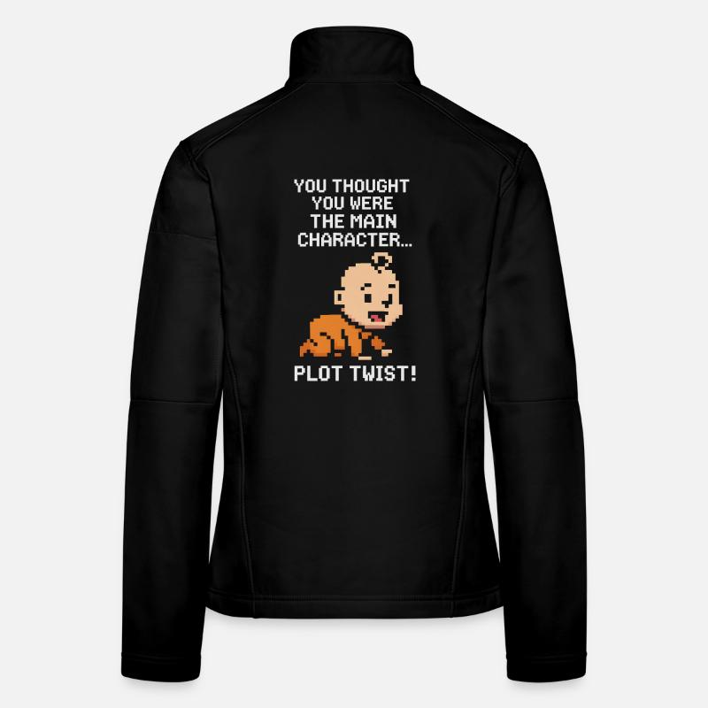 Plot Twist: Kind ist Hauptfigur | Gamer-Eltern Frauen Softshelljacke