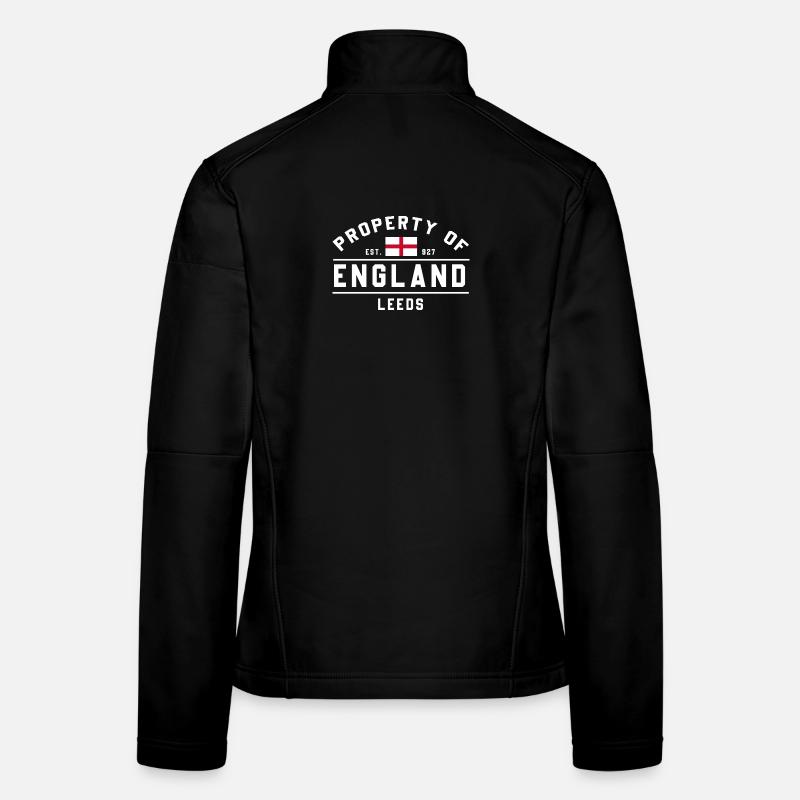 Angleterre Leeds Flag Design dans un style graphique Veste en tissu softshell Femme