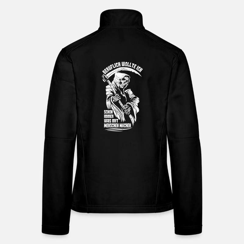 Sensenmann mit Sense Halloween Frauen Softshelljacke