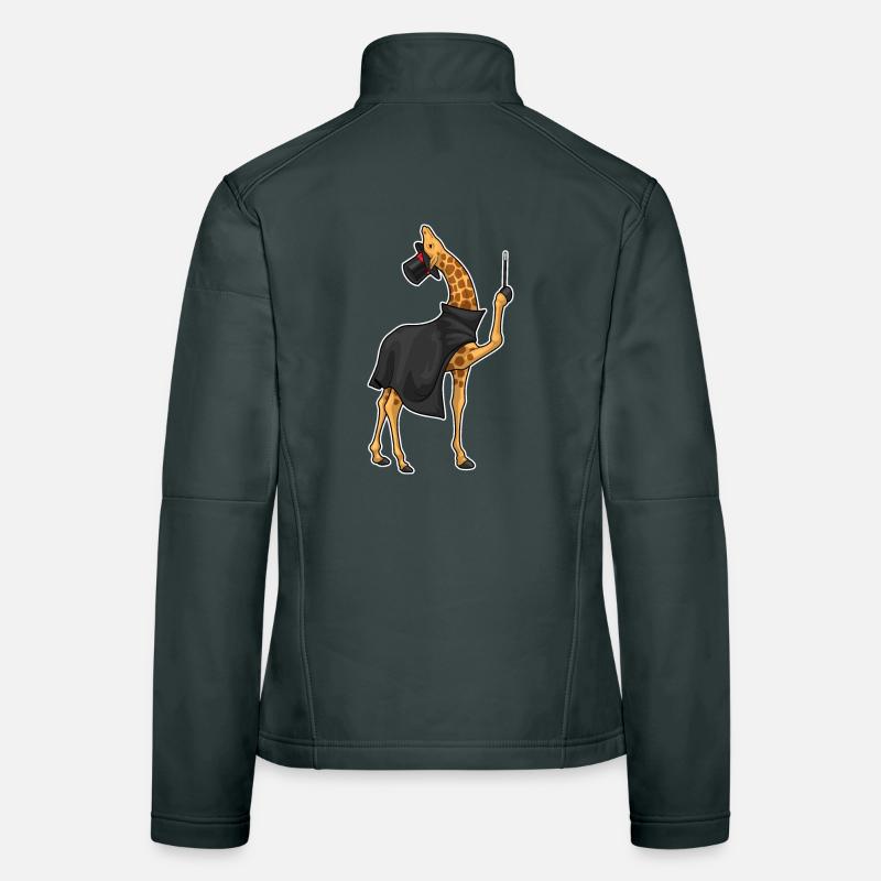 Giraffe Zauberer Zauberstab Frauen Softshelljacke
