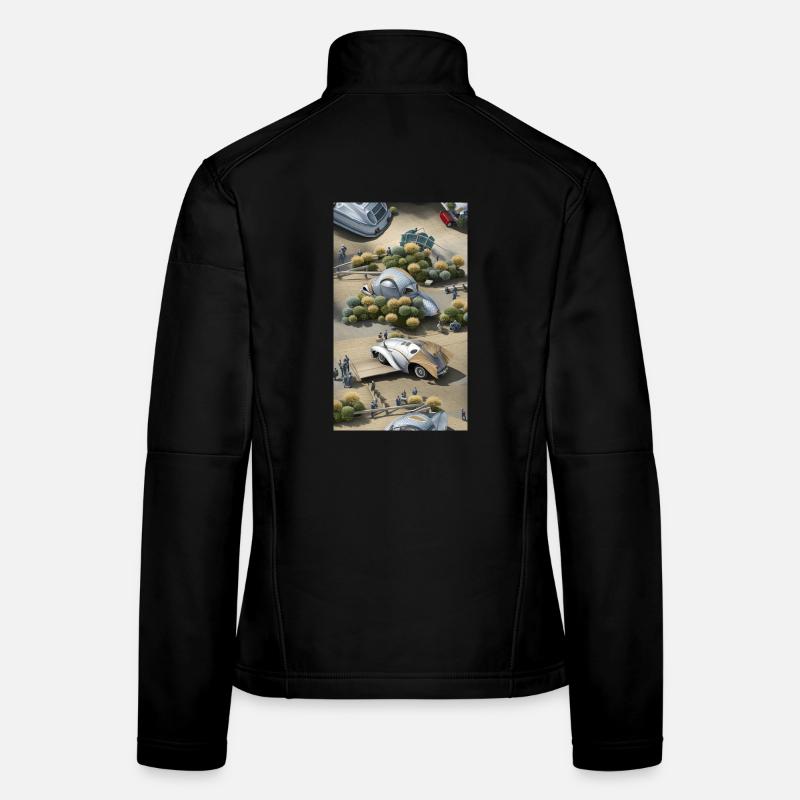 Futuristisches Auto Frauen Softshelljacke