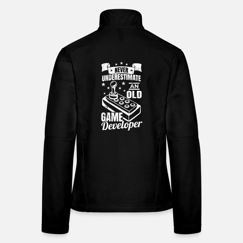 Old game developer grandfather Women's Softshell Jacket