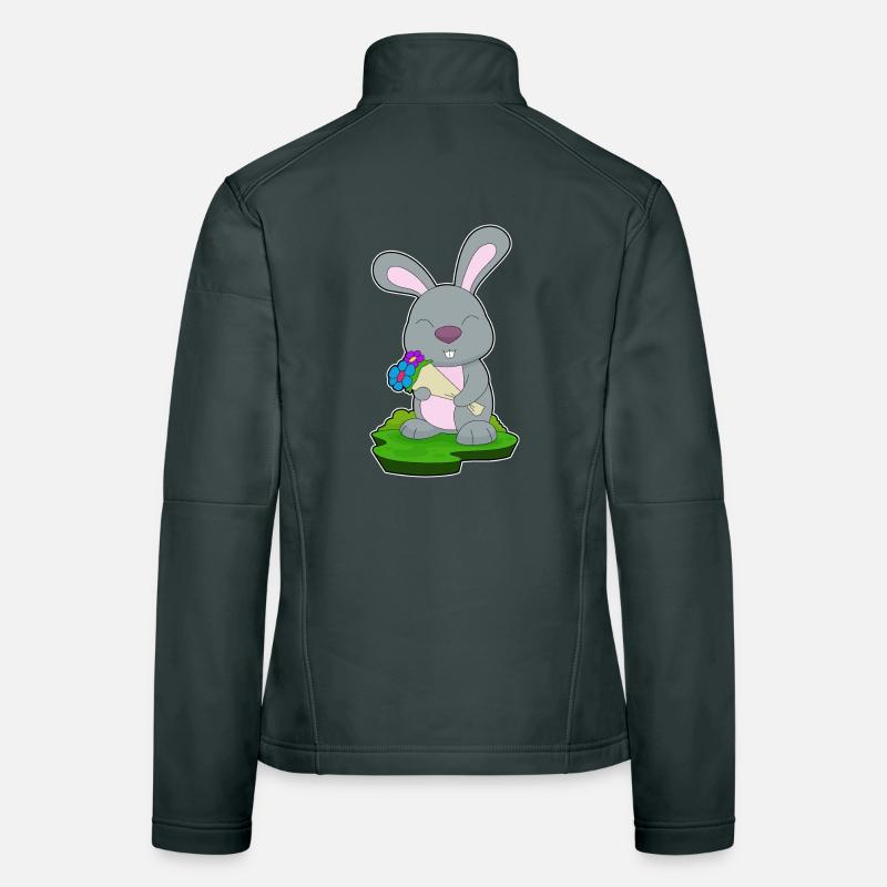 Bouquet de lapin Veste en tissu softshell Femme