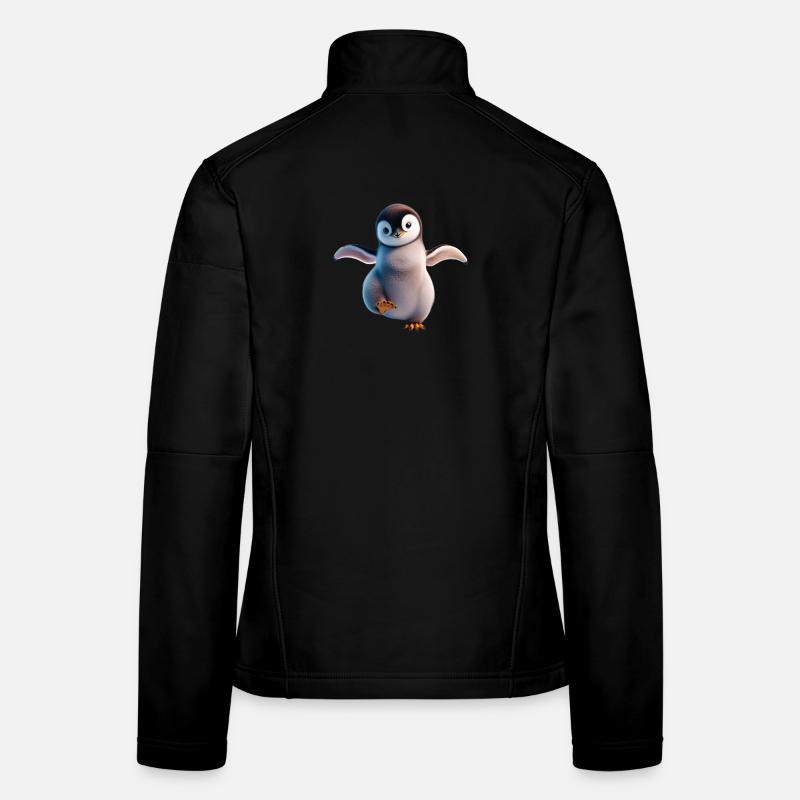 Ein fröhlich tanzender Pinguin - Frauen Softshelljacke - Schwarz