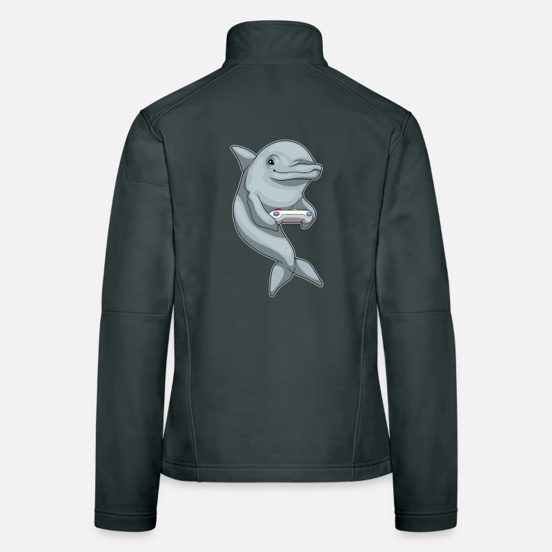Delfin Gamer Controller Frauen Softshelljacke