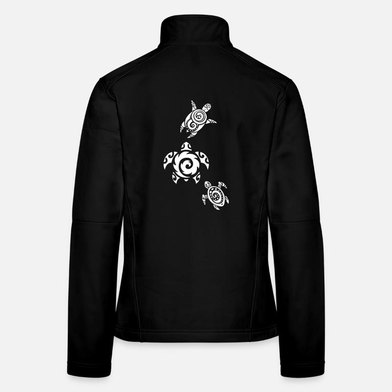 Three Sea Turtles (White) Women's Softshell Jacket