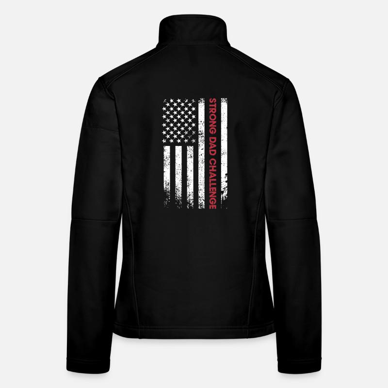 Drapeau du défi du papa fort Veste en tissu softshell Femme