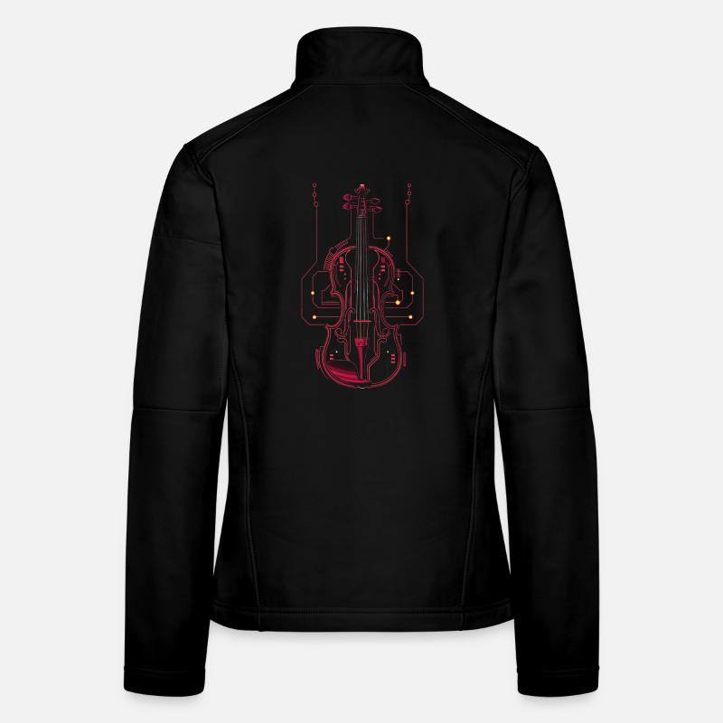 Violin Drawing Women's Softshell Jacket