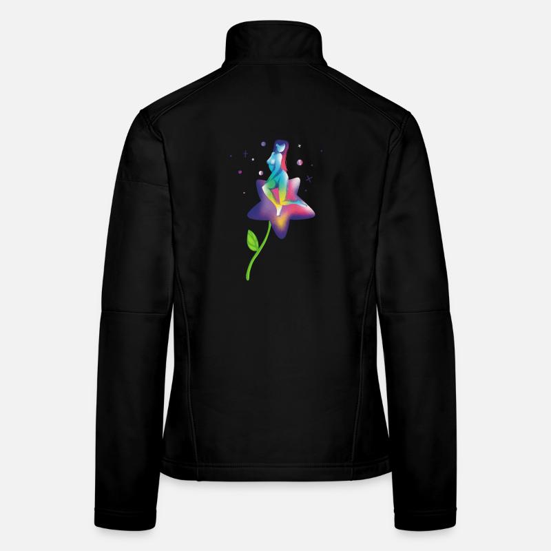 Regenbogenstern-Blüte Frauen Softshelljacke