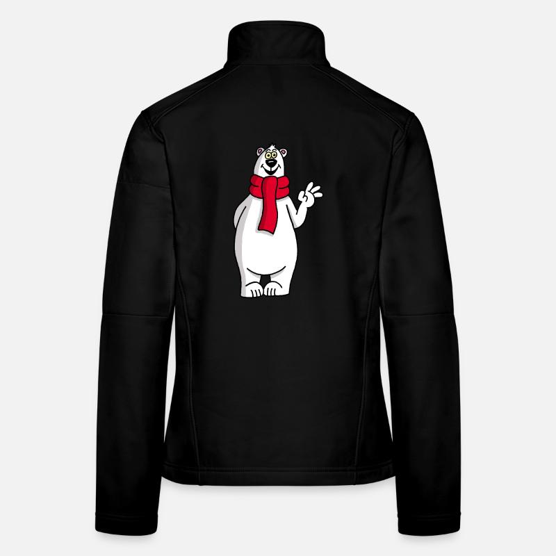 Lustiger Eisbär Frauen Softshelljacke