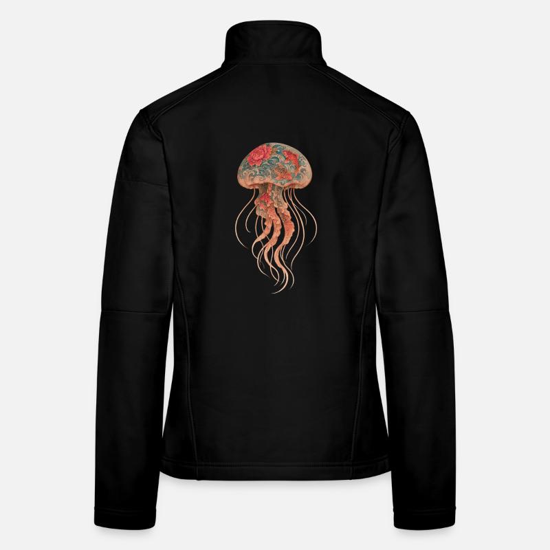 Méduse Yakuza – De l’encre sous la surface Veste en tissu softshell Femme