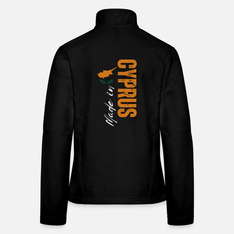 Made in Cyprus, vertical design Women's Softshell Jacket