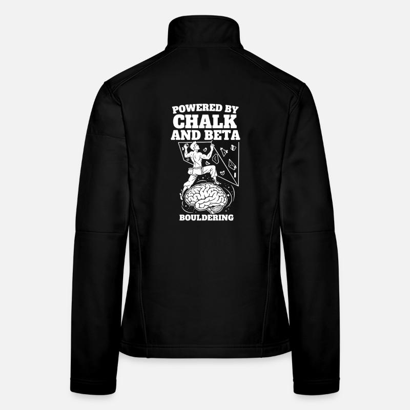Angetrieben von Chalk und Beta Bouldering Climb Frauen Softshelljacke