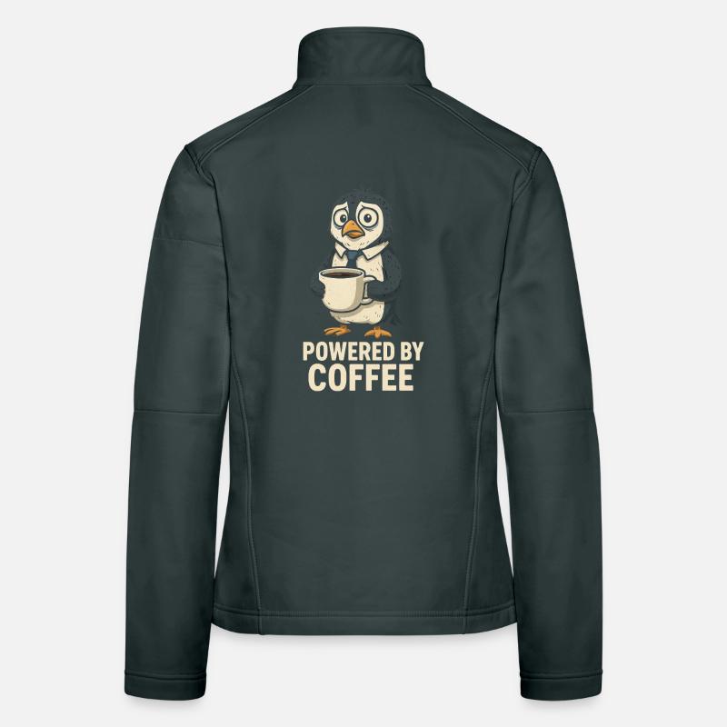 Coffee penguin with style Women's Softshell Jacket