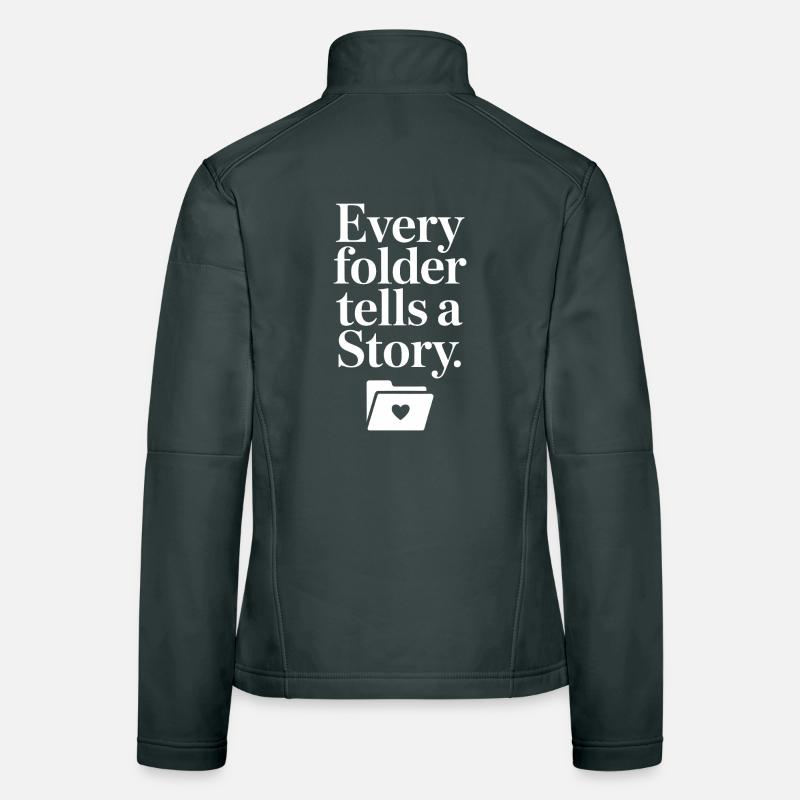 Jeder Ordner erzählt eine Geschichte Frauen Softshelljacke