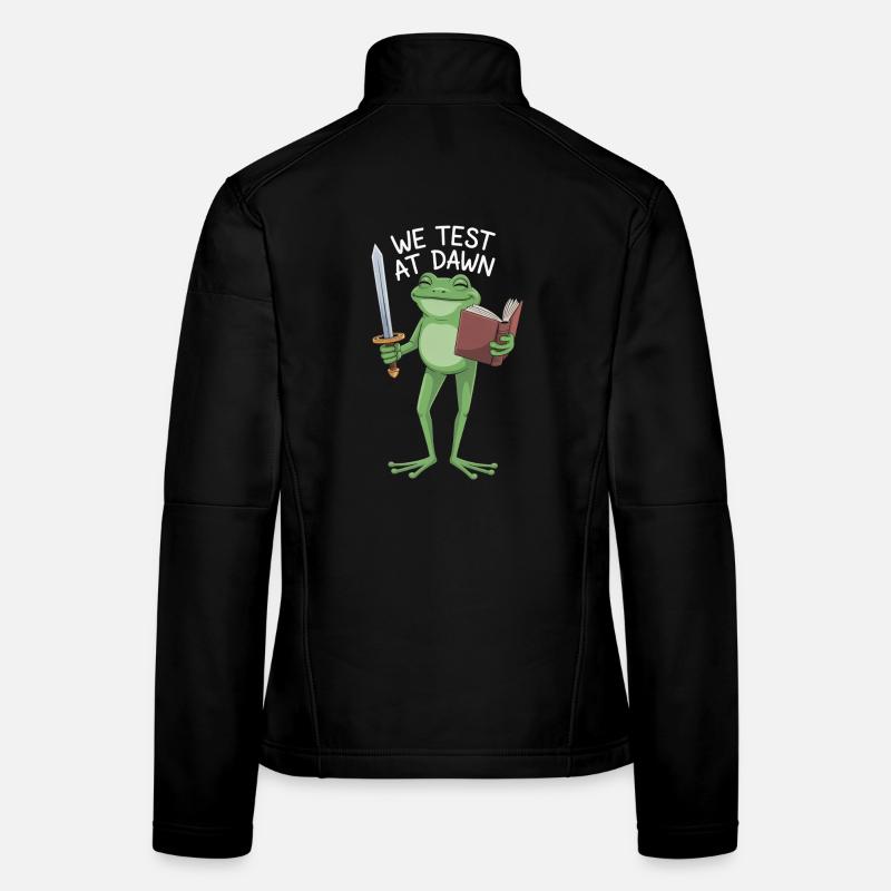 Dawn Test Frog: Sword & Scroll Women's Softshell Jacket
