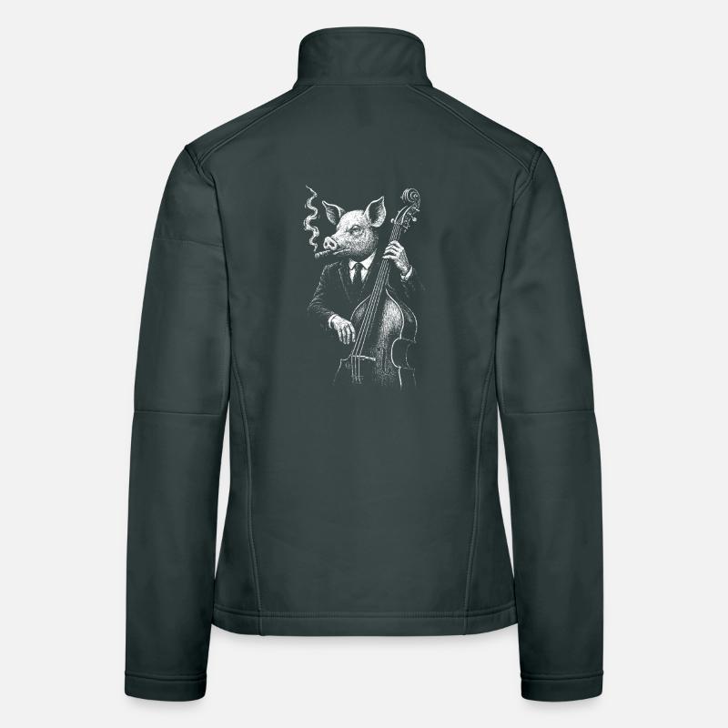 Jazz Pig am Kontrabass Frauen Softshelljacke