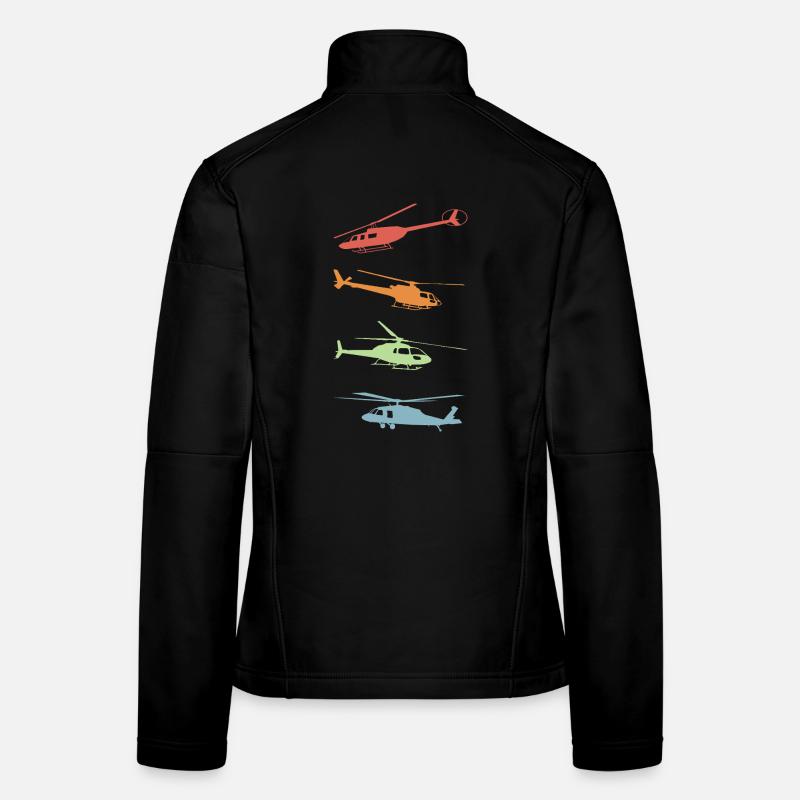 Helicopter Retro Vintage Model Making Women's Softshell Jacket