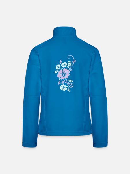 floral - Women's Softshell Jacket - mouse grey - Back