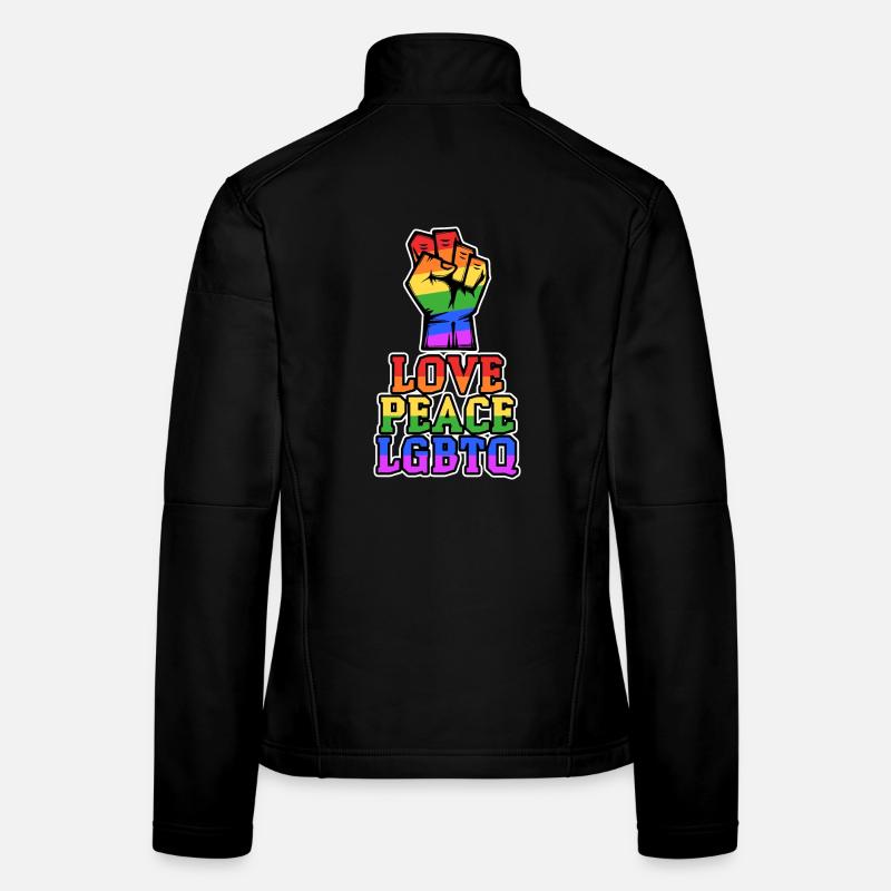 Déclaration d’amour LGBT Human Rights Pride Bisexuel Veste en tissu softshell Femme