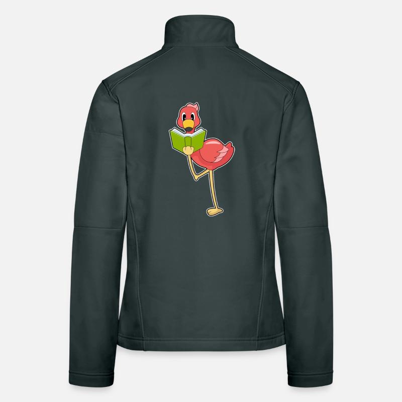 Flamingo Nerd Buch  Frauen Softshelljacke