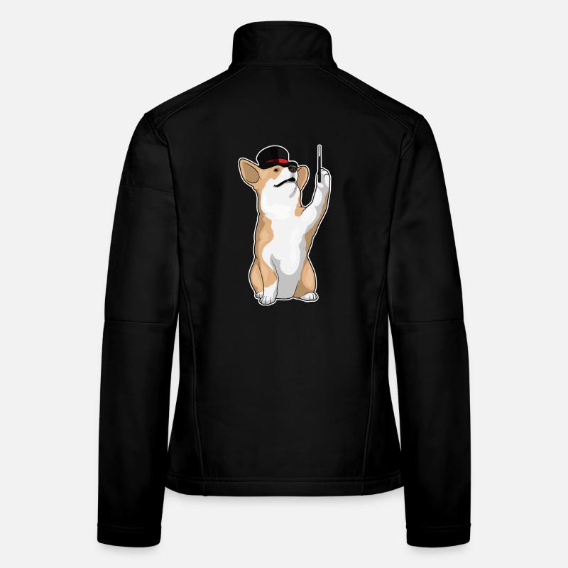 Baguette magique Corgi Veste en tissu softshell Femme