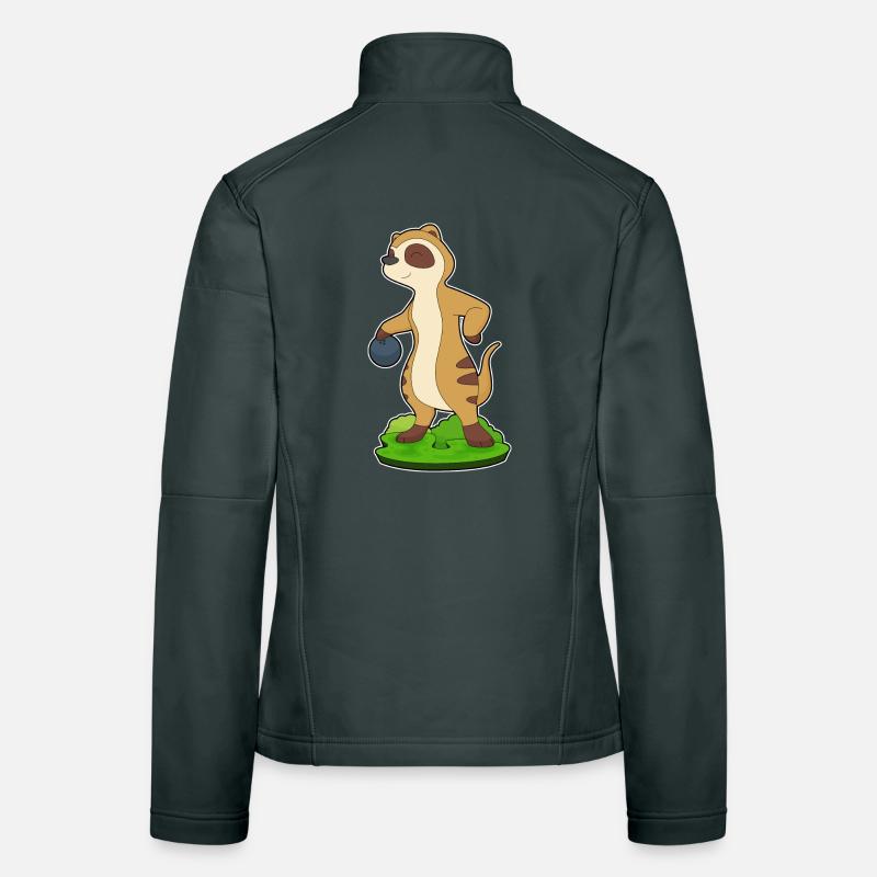 Erdmännchen Bowling Bowlingkugel Frauen Softshelljacke