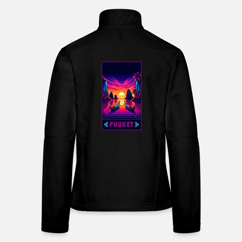 Phuket Thailand sunset design Women's Softshell Jacket