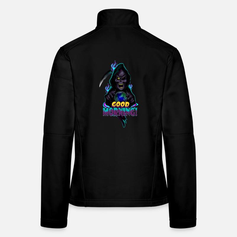 Neon Grim Reaper Good Morning Women's Softshell Jacket