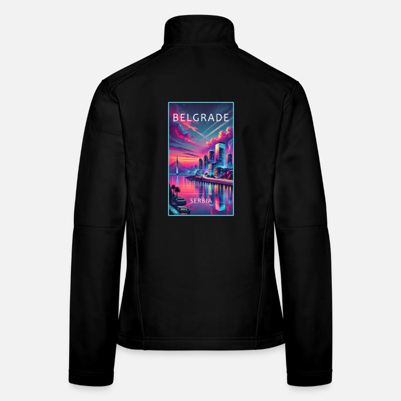 Belgrad Serbien Stadt Design - Frauen Softshelljacke - Schwarz