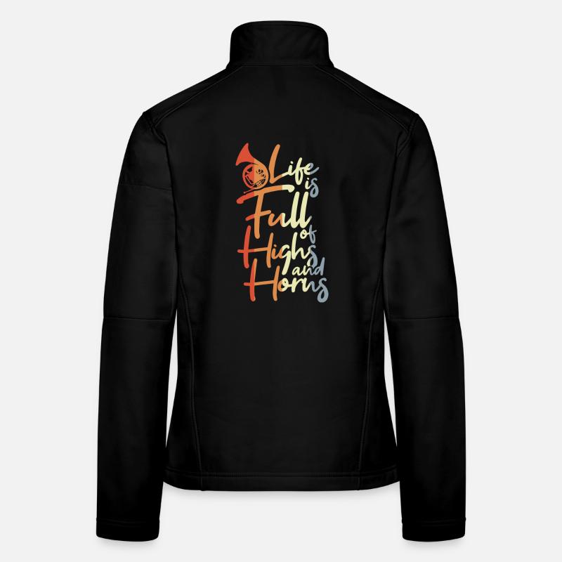 La vie est pleine de hauts et de cornes Veste en tissu softshell Femme