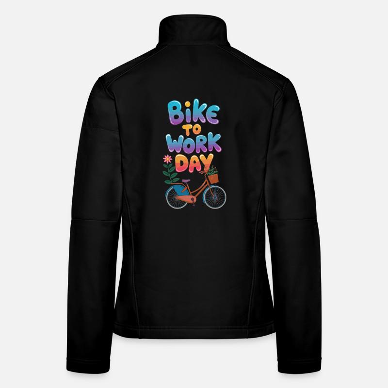 Conception de la célébration de la journée Bike to Work Veste en tissu softshell Femme