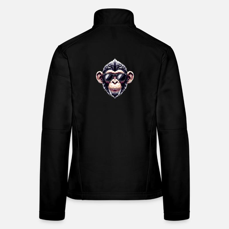 Monkey Glasses Polygon Women's Softshell Jacket