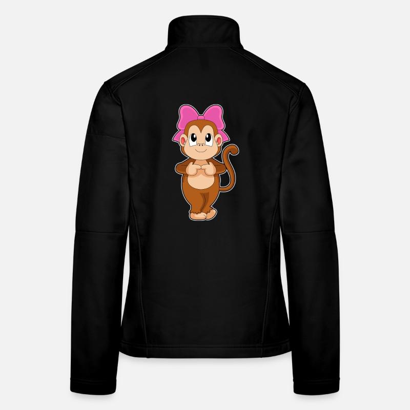 Affe Haarschleife Frauen Softshelljacke