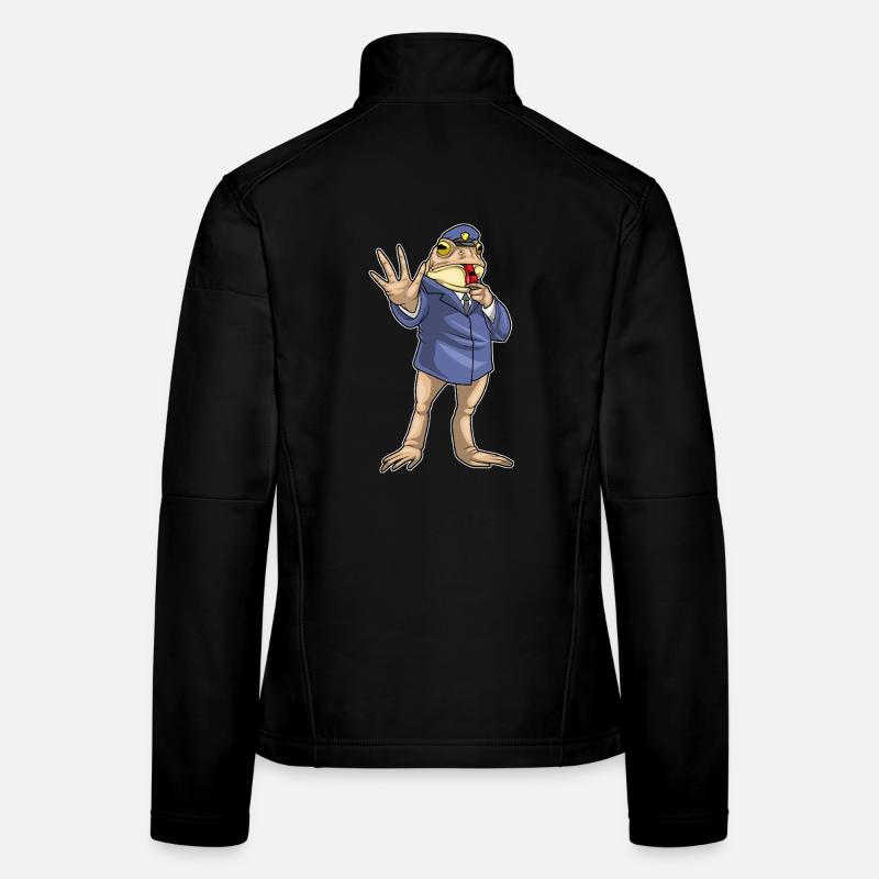 Frosch Polizist Trillerpfeife Polizei Frauen Softshelljacke