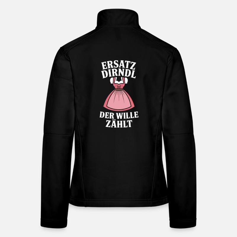 Bayern Volksfest Ersatz Dirndl Spruch Veste en tissu softshell Femme