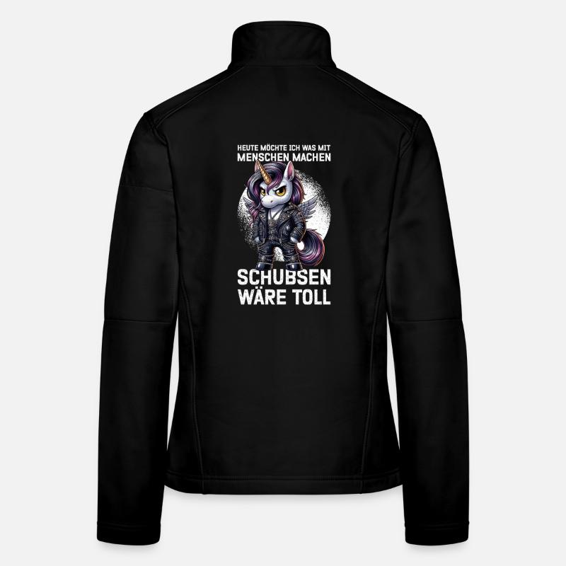 Heute Möchte Ich Was Mit Menschen Machen Schubsen - Frauen Softshelljacke - Schwarz