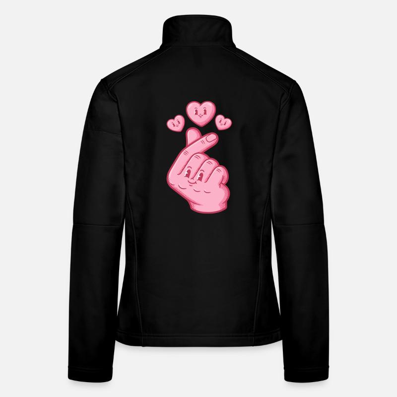 Kpop Musique coréenne Doigts mignons Amour Anime Veste en tissu softshell Femme