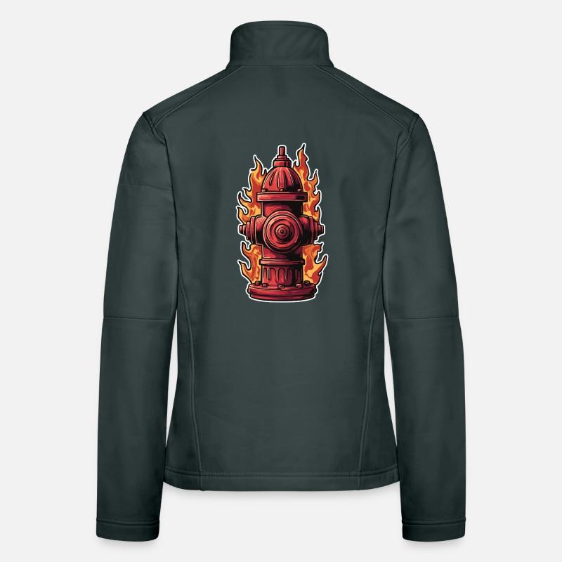 Fire Brigade Dad T-Shirt Gift Fire Brigade Fire Hydrant Women's Softshell Jacket