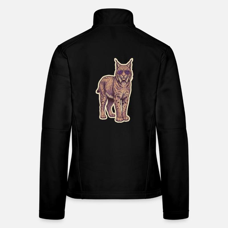 Luchs Wildkatze Sonnenbrille Frauen Softshelljacke