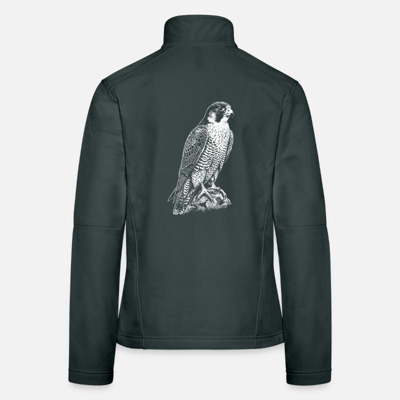 Predatory Falcon Silhouette Women's Softshell Jacket