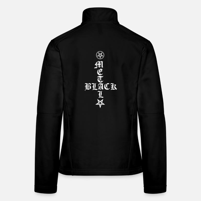 Black Metal - Cross Upside Down avec Pentagram Veste en tissu softshell Femme