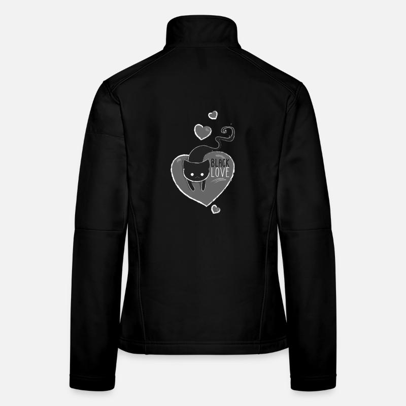 Black Love Gothic Cat - Frauen Softshelljacke - Schwarz
