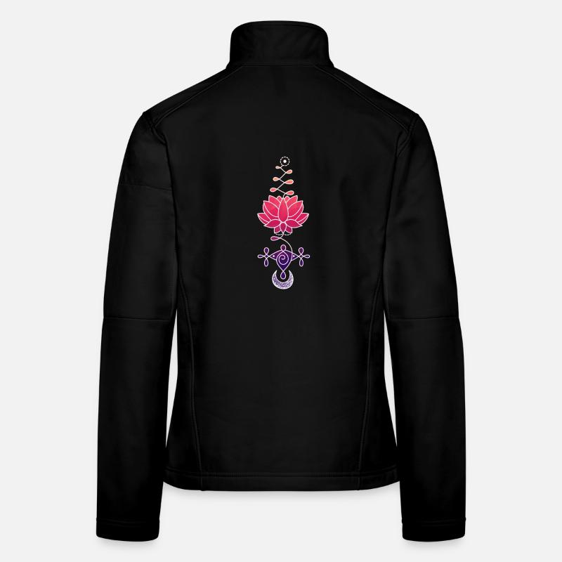 Symbole de Fleur de Lotus Éthérée Veste en tissu softshell Femme