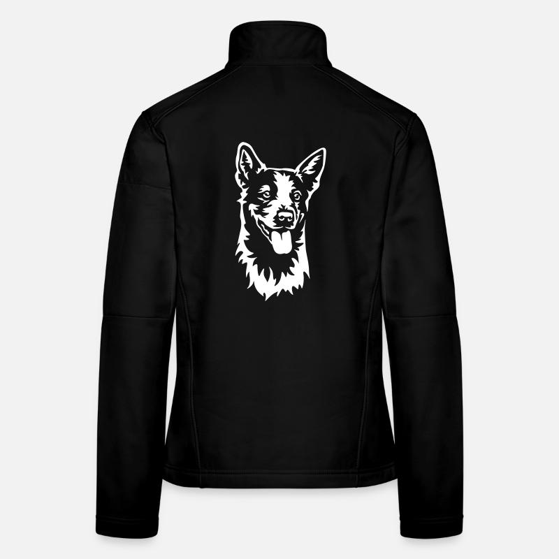 Australian Cattle Dog Kopf "Black Edition" Frauen Softshelljacke