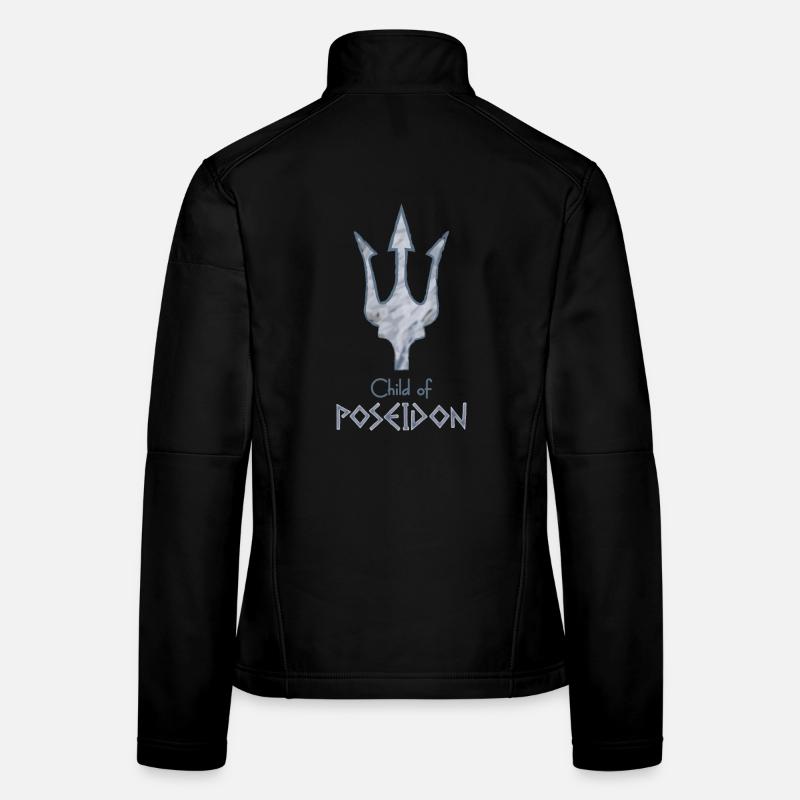 Child of Poseidon – Percy Jackson inspired design - Women's Softshell Jacket - black